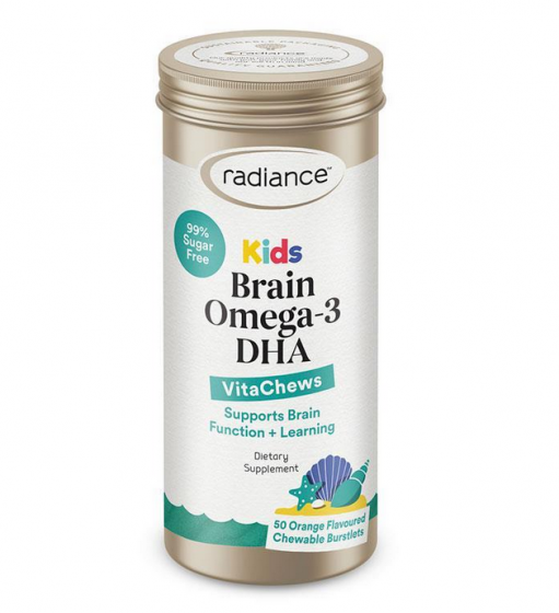 Radiance Kids VitaChews Brain Omega 3 DHA 50 Chewable Tablets 