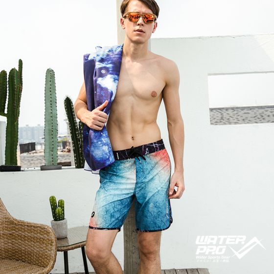 Water Pro Marble Board Shorts Quick Dry Men Beach Shorts