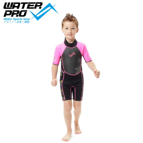 Water Pro 3.5mm Kid Wetsuit Pink Flower