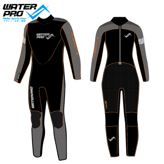 Water Pro 3mm Wetsuit, Cool Orange