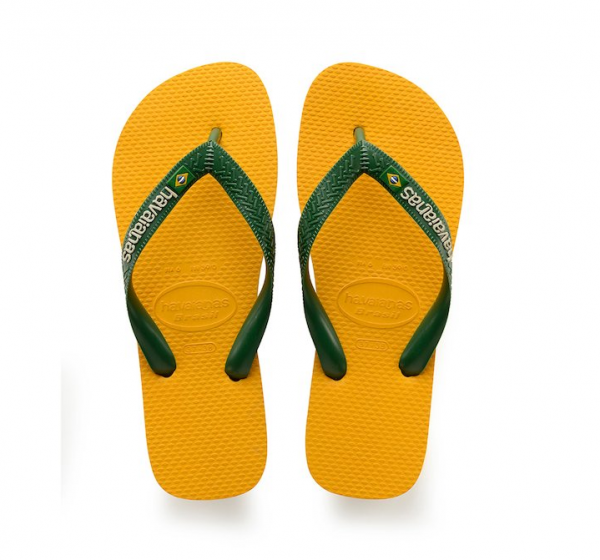 HAVAIANAS BRASIL LOGO FLIP FLOP 4110850 UNISEX - Banana Yellow