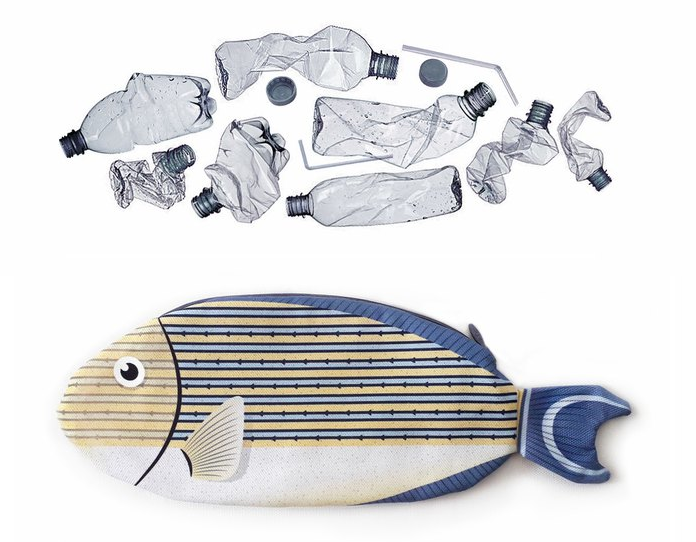 PAAPAOW Striped Surgeonfish pouch (PET bottles waste recycled fabric)