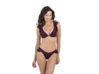 VODA SWIM Aubergine Envy Push Up ® Ruffle String Top 