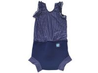 SPLASH ABOUT Happy Nappy Costume - Navy/White Dot