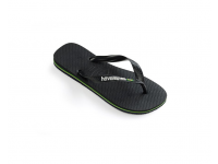 HAVAIANAS BRASIL LOGO FLIP FLOP 4110850 UNISEX - Black/Black