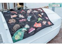 Oceanarium T13 BLACK NUDIBRANCH DRY TOWEL 80CM X 140CM