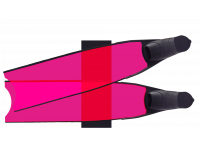 LEADERFINS LIMITED EDITION PINK COLOUR SEMI-TRANSPARENT BI-FINS-BLK