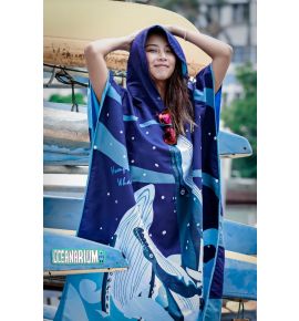 OCEANARIUM T16 WHALE CLOAK TOWEL (FREE SIZE)*105CM X 85CM*