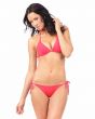 VODA SWIM - Hot Coral Envy Push Up ® String Bikini Top