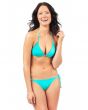VODA SWIM Turquoise Envy Push Up ® String Bikini Top