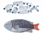 PAAPAOW Blue Devil Damsel fish pouch (PET bottles waste recycled fabric)